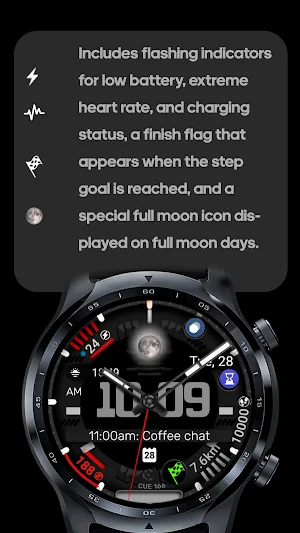 Hybrid Watch Face CUE166 Screenshot 1