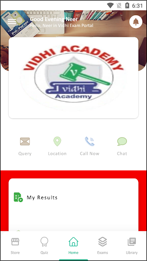 Vidhi Exam Portal Screenshot 1