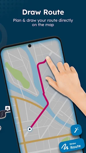Draw Route On Map & Navigation Screenshot 1