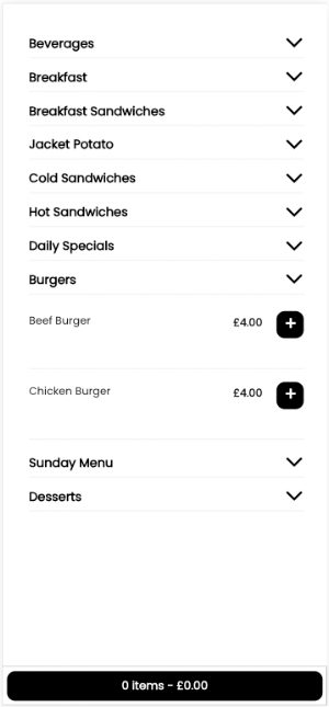 Gordons Grill Screenshot 2