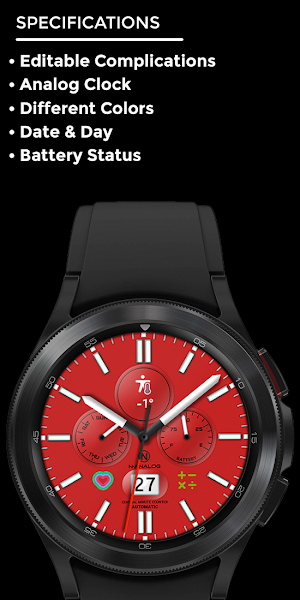 Nighty Analog 04 - watch face Screenshot 3