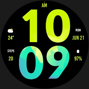 Big Green Watch Face Screenshot 3