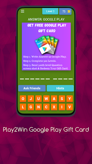 Play2Win Google Play Gift Card Screenshot 3