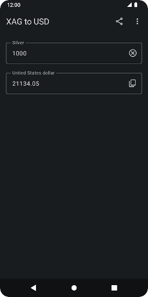 XAG to USD Screenshot 2