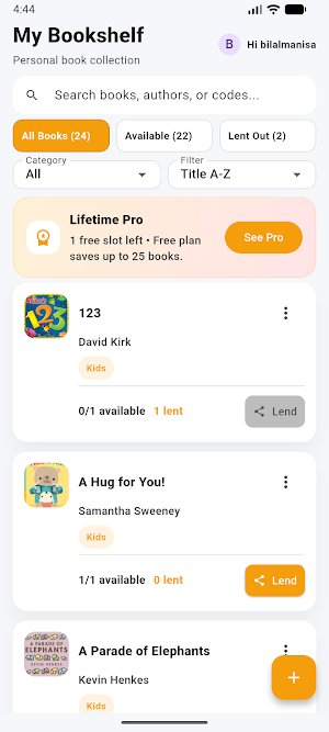 My Bookshelf - Book Inventory Screenshot 0