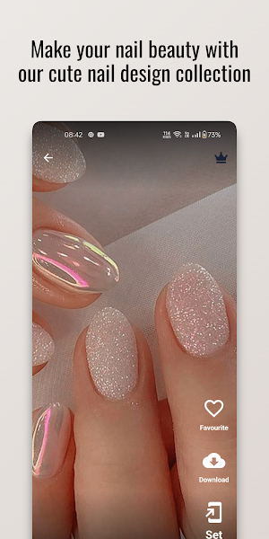 Shiny Silvers Nail Art Design Screenshot 3