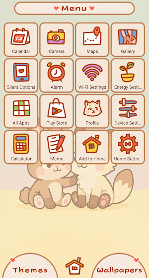 Bunny and Fox Cuties Theme Screenshot 1