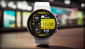 DIGI MONODARK WS74 Watch face Screenshot 2