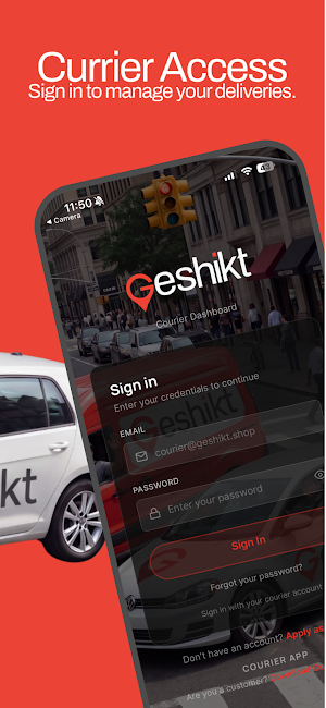 GeShikt Courier Screenshot 1