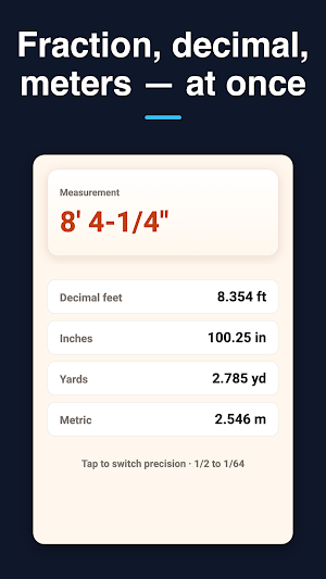 Construction Calculator ft-in Screenshot 1