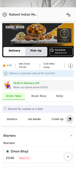 Nabeel Indian Restaurant Screenshot 2