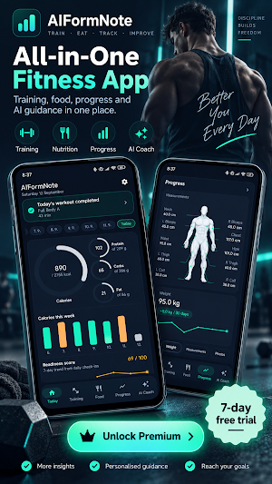 AIFormNote: Workout & Calories Screenshot 1