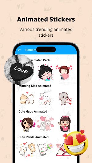 Romantic Love Kiss WAstickers Screenshot 3