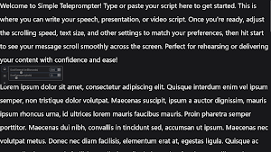 Simple Teleprompter Screenshot 2