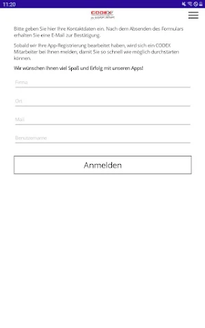 Codex Arbeitszeit Screenshot 1