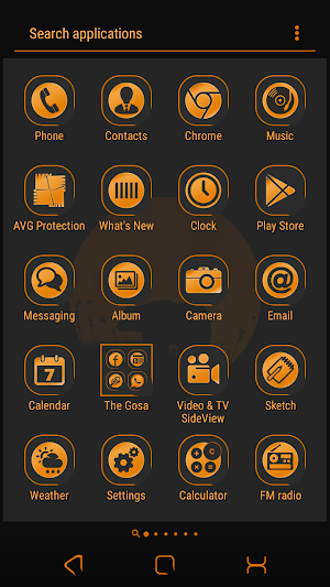 Orange moon | Xperia™Theme  + icons Screenshot 2