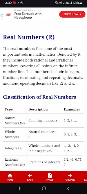 Real Number Quiz & tutorial Screenshot 0