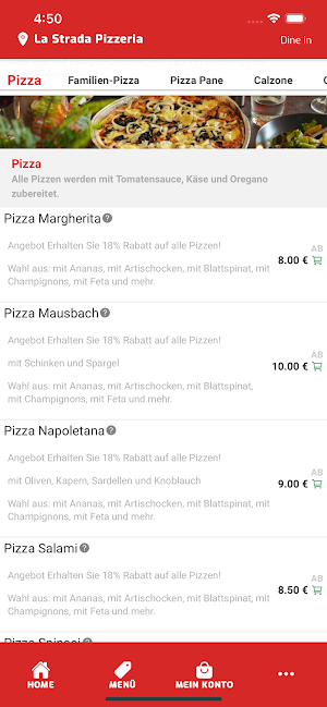 La Strada Pizzeria Stolberg Screenshot 2