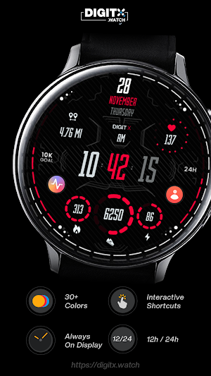 Neon Colors Digital Watch Face Screenshot 1