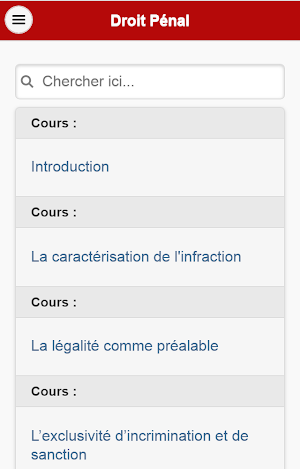 Cours de Droit Pénal Screenshot 0
