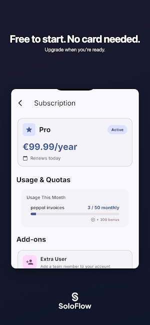 SoloFlow - Mini ERP Screenshot 3