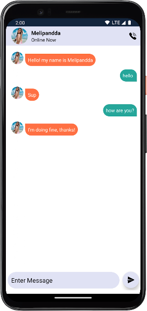 Melipandda Fake Call and Chat Screenshot 2