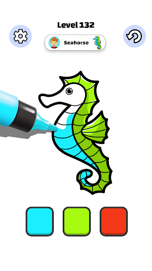 Coloring Sea Animals Screenshot 3