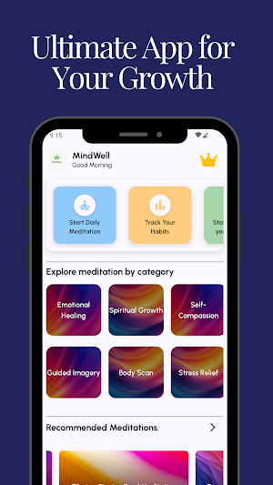 MindWell : Meditation Tracker Screenshot 1
