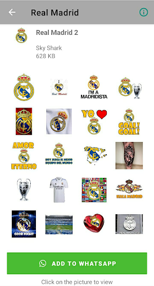Real Madrid Stickers Screenshot 1