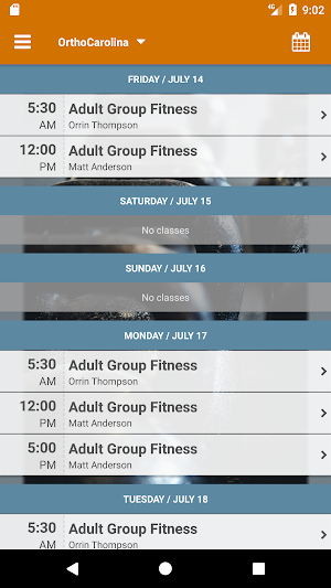 OrthoCarolina Wellness Screenshot 2