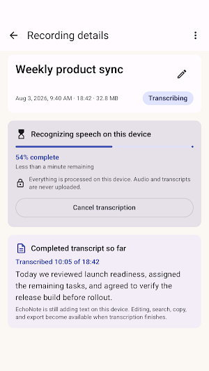 EchoNote: Speech to Text Screenshot 2