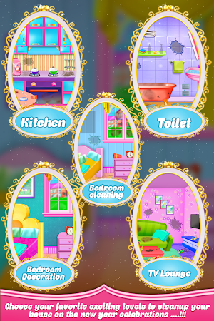 School Girls New Year Home Cleanup- HouseKeeper Screenshot 2
