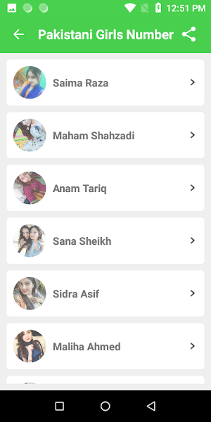 Girls Phone Numbers For Whatsp Screenshot 1