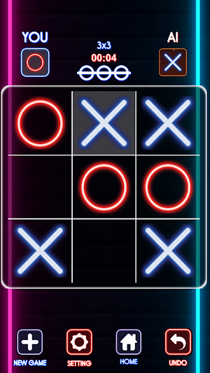 Tic Tac Glow - 2 Player Game Screenshot 1