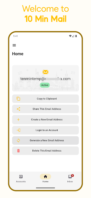 10 Min Mail - Temporary Email Screenshot 0