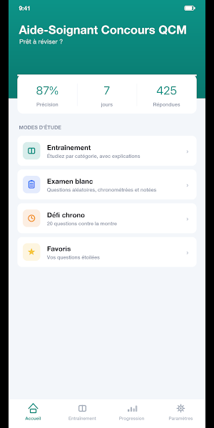 Aide-Soignant Concours QCM Screenshot 0