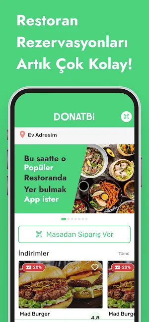 DonatBi: Rezervasyon & Sipariş Screenshot 1