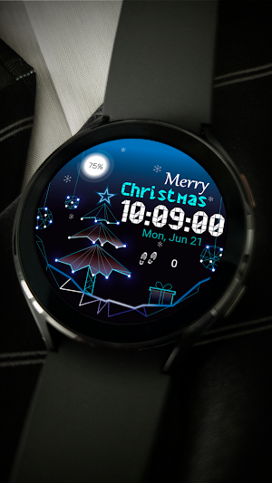 Neon Christmas Watch Face Screenshot 2