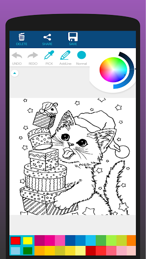 Kawaii Cat Coloring Book Screenshot 2