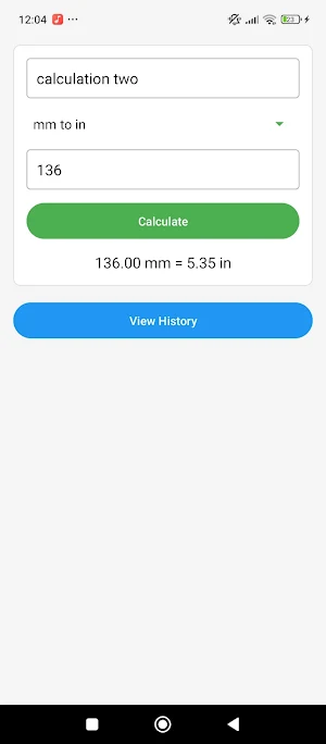 Inches to mm converter Screenshot 3