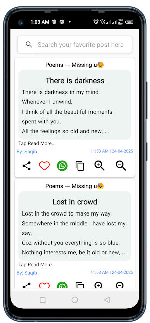 English Poems Poetry Status Screenshot 1
