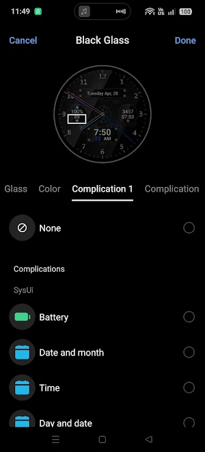 Black Glass Watch Face 2026 Screenshot 2