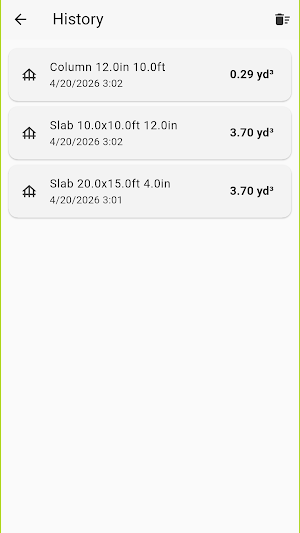 Concrete Calc: Volume & Bags Screenshot 2