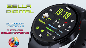 Bella Digital Watch Face Screenshot 2