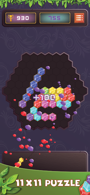 Hexagon Blocks - Fun puzzle Screenshot 1