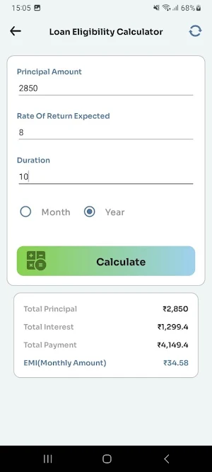 CashLoan : EMI Loan Calculator Screenshot 3