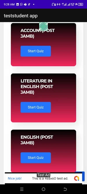 Post Jamb Q&A(Teststudent) Screenshot 2