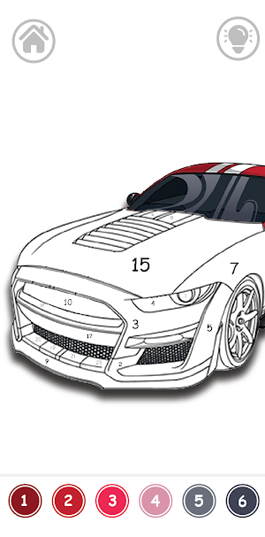 Cars Color By Number Screenshot 0