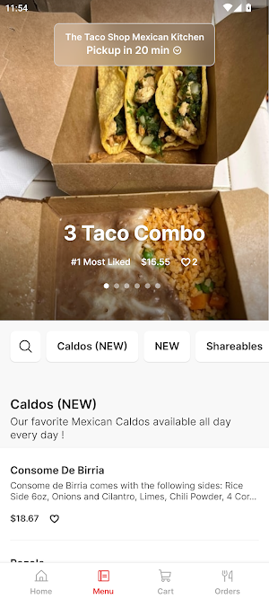The Taco Shop Mexican Kitchen Screenshot 1