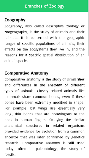Zoology Book Screenshot 2